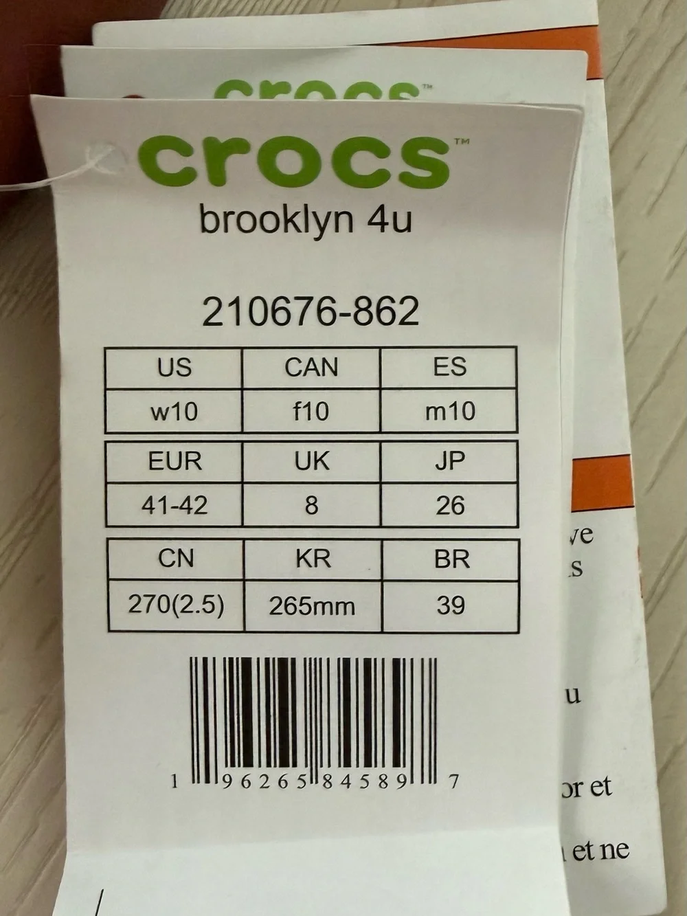 CROCS Women's Brooklin 4U Platform Sandals in Clay. Size 10